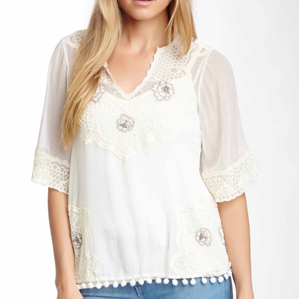 Hale Bob Boho sheer blouse